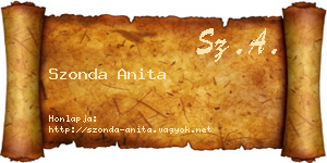 Szonda Anita névjegykártya